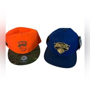 47 Brand Kids Knicks Snapback Hats in Orange & Blue